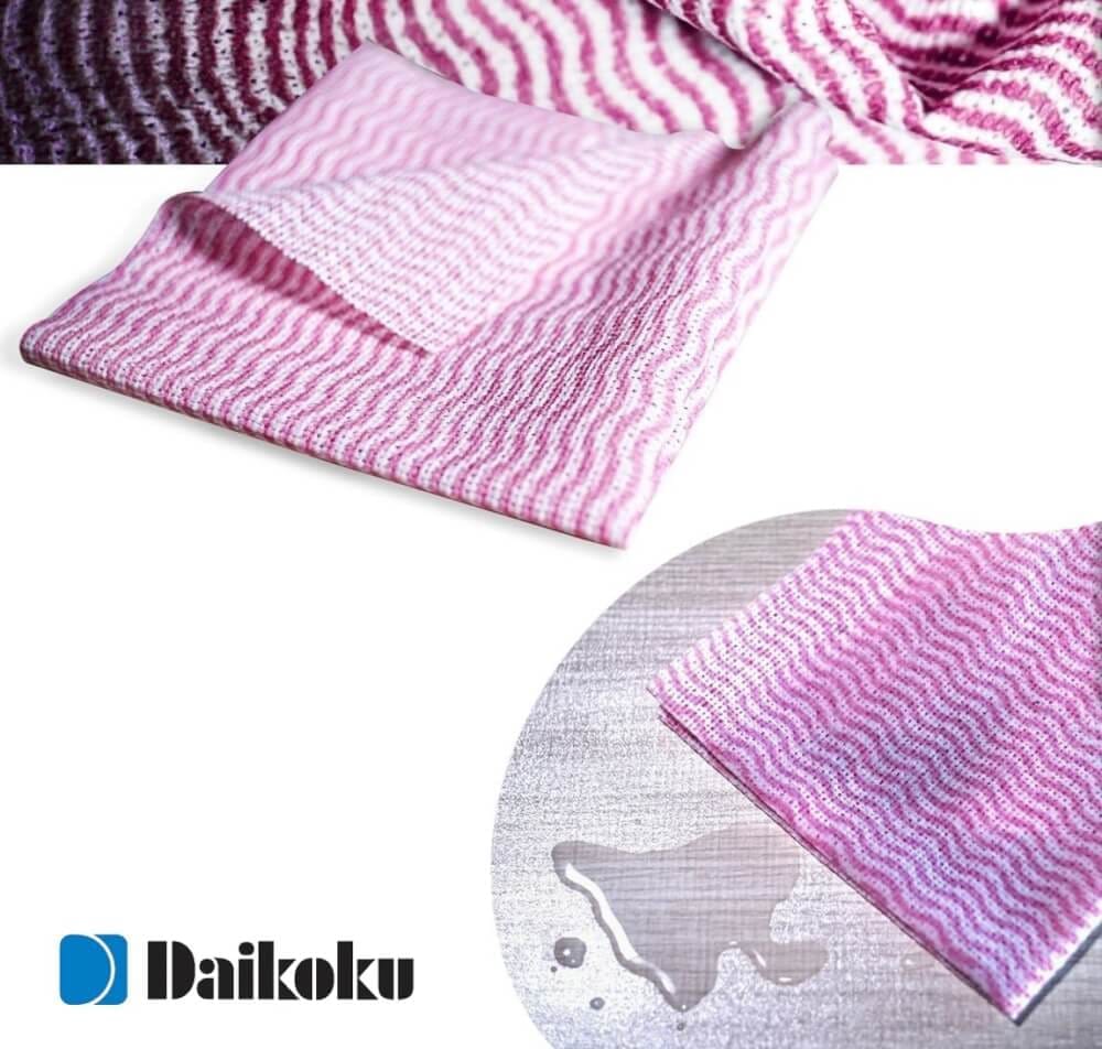 ผ้าเช็ดทำความสะอาดอเนกประสงค์ DAIKOKU PT2945-P สีชมพู จำนวน 100 ชิ้น_9